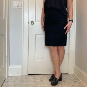 J. Crew Elegant Black Pencil Skirt